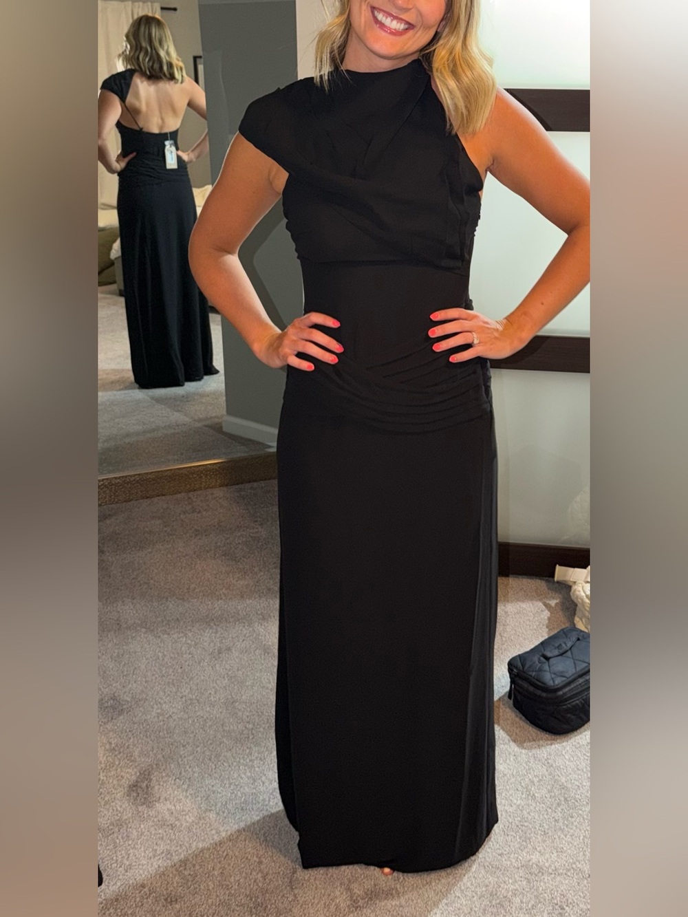 Elegant Black Sleeveless Evening Dress - Meshki